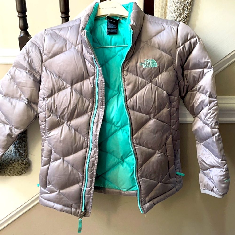 The North Face silver grey jacket coat M 8-10